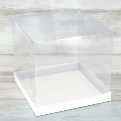 Коробка для пряничного домика (VM) - 26,2 х 26,2 х 25 см, цвет - белый