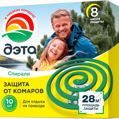 Спирали Дэта инсетицидные от комаров и летающих насекомых 10шт. 1/30