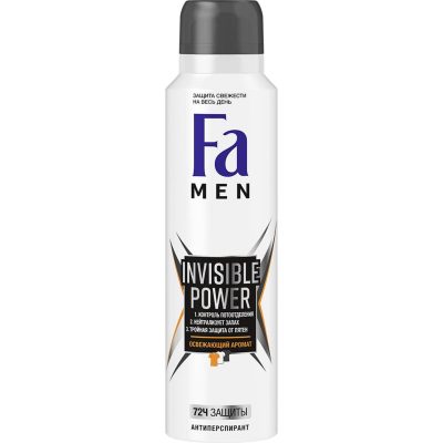 Дезодорант Fa Men Xtreme Invisible Power, аэрозоль, 150 мл 1156774