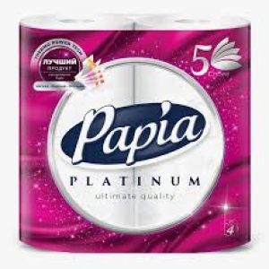 Бумага туалетная Papia Платинум 5сл 4шт белая *14 Бумага туалетная Papia Платинум 5сл 4шт белая *14