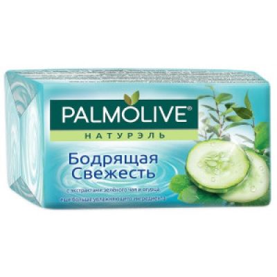Мыло туалетное Palmolive Натурэль Бодрящая свежесть с экстрактами зеленого чая и огурца 90 г *1/6/72