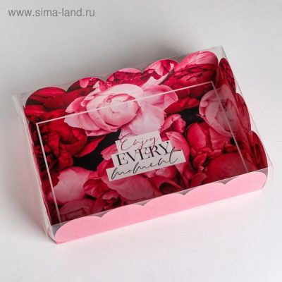 Коробка подарочная с PVC-крышкой Enjoy every moment 20 х 30 х 8 СМ 4950877