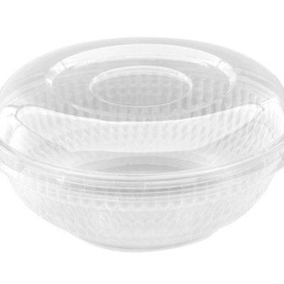 Контейнер-миска(SL-750) PR-750, 750 мл, диаметр 140 мм, прозрачная, 800 штук крышка 17-1918