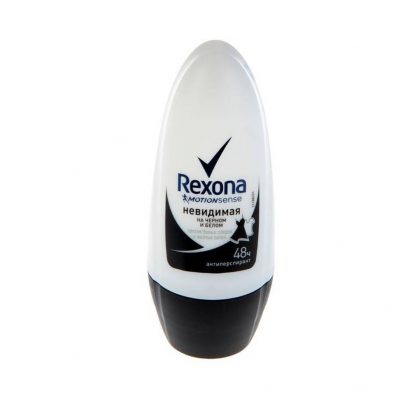 REXONA Део-шарик  КРИСТАЛЛ Невидимая защита на чёрном и белом 50мл