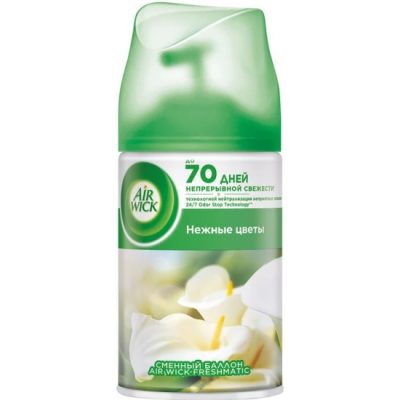 Освежитель воздуха AirWick (запаска) 250мл Нежные цветы*1/6