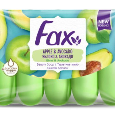 Мыло туалетное FAX Яблоко и Авокадо, 5*70 г *4/24