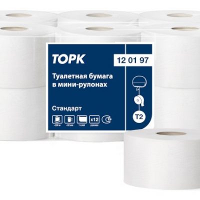 Туалетная бумага Tork Universal Т2 120197 1сл белая 200м 1/12