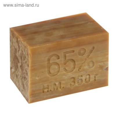 Мыло хозяйственное 65% 350г без упаковки Грин Маршал*36