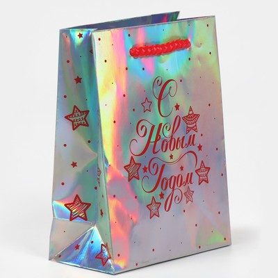 Пакет голографический "Радужное настроение" 12х15х5,5см 7728752