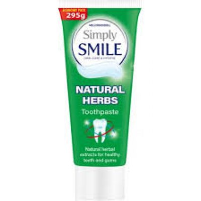 Зубная паста SIMPLY SMILE 250мл Лечебные травы *15