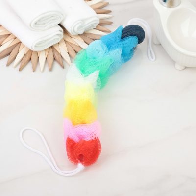 Мочалка для тела косичка "Радуга", 30 гр 1035889