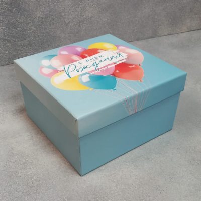 Коробка подарочная «Шары» 16 х 16 х 9,5 см 10098938