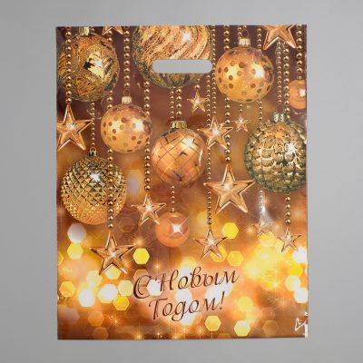 Пакет "Вечеринка", полиэтиленовый с вырубной ручкой, 38х47 см, 60 мкм 3779411