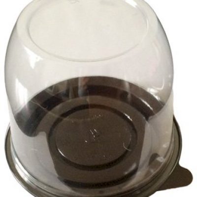 Крышка для контейнера для пирожного/кекса, диаметр 132 мм, высота 103 мм, ПЭТ, прозрачная, 360 штук