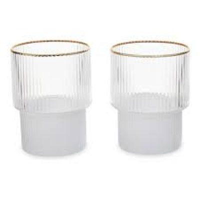 набор стаканов Premier Housewares Farrow White/Gold 2 шт, 230 мл, 1405493