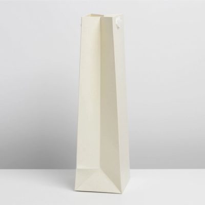 Пакет подарочный под бутылку, упаковка, «Молочный», 13 x 35 x 10 см