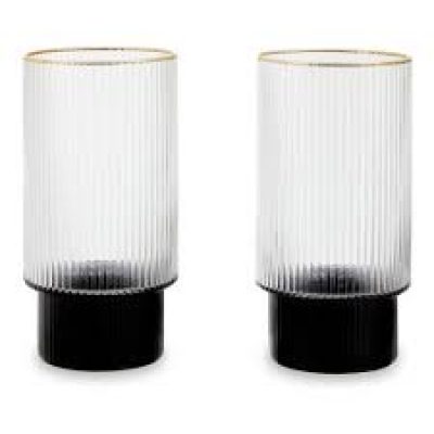 Набор стаканов Premier Housewares Farrow Black/Gold 2 шт, 420 мл, 1405489