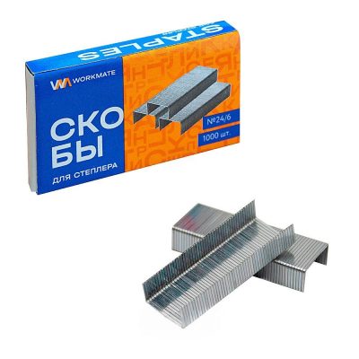 Скобы №10 Workmate оцинкованные, 1000 штук в упаковке *10/1000 14-2766