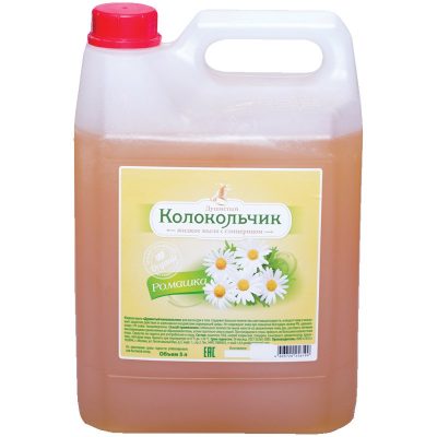Жидкое крем-мыло Колокольчик Антибактериальное Нежное 5л канистра 1/3