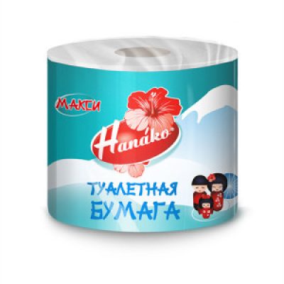 Туалетная бумага HANAKO МАКСИ белый 2сл 1рул *24