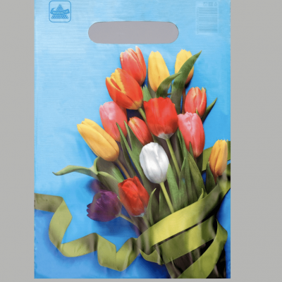 Пакет "Тюльпаны", полиэтиленовый с вырубной ручкой, 20х30 см, 30 мкм 4166758